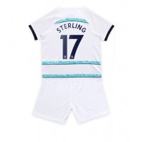 Chelsea Raheem Sterling #17 Fußballbekleidung Auswärtstrikot Kinder 2022-23 Kurzarm (+ kurze hosen)